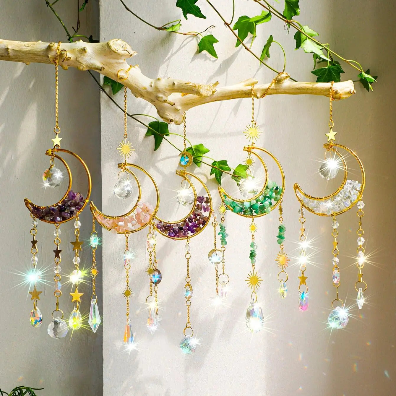 Crystal  Moon Suncatcher