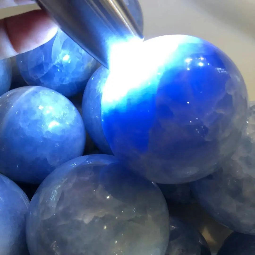 High-quality Blue Calcite Quartz Crystal ball