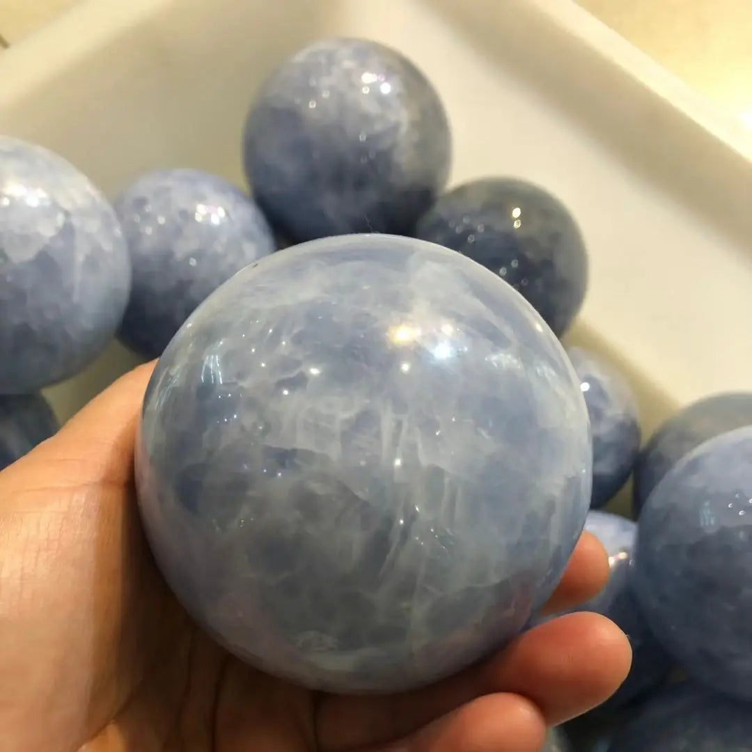 High-quality Blue Calcite Quartz Crystal ball