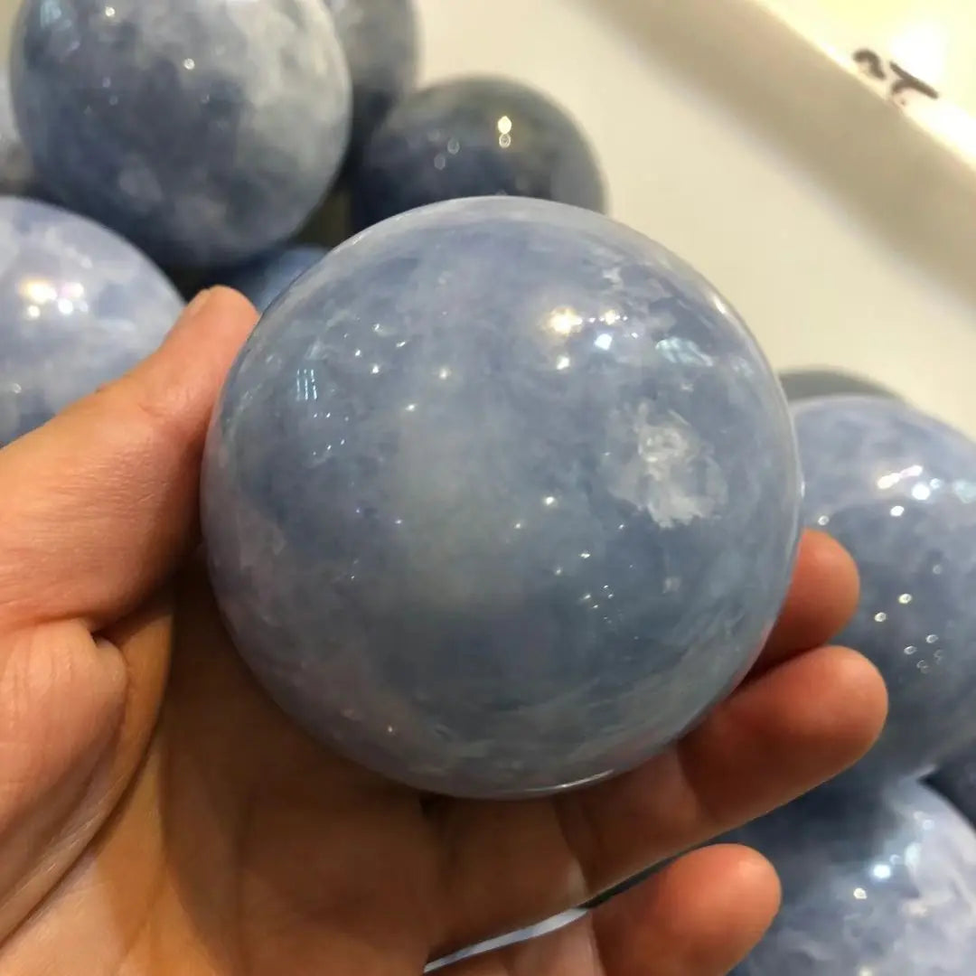 High-quality Blue Calcite Quartz Crystal ball