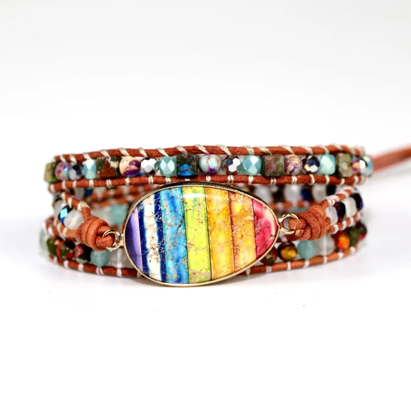 2023 new arrive wrap bracelet for women colorful charm braid leather bracelet for boho style lovers jewelry drop shipping