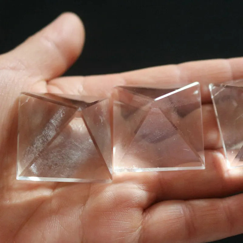 Raw Natural Clear Quartz Crystal Healing Pyramid