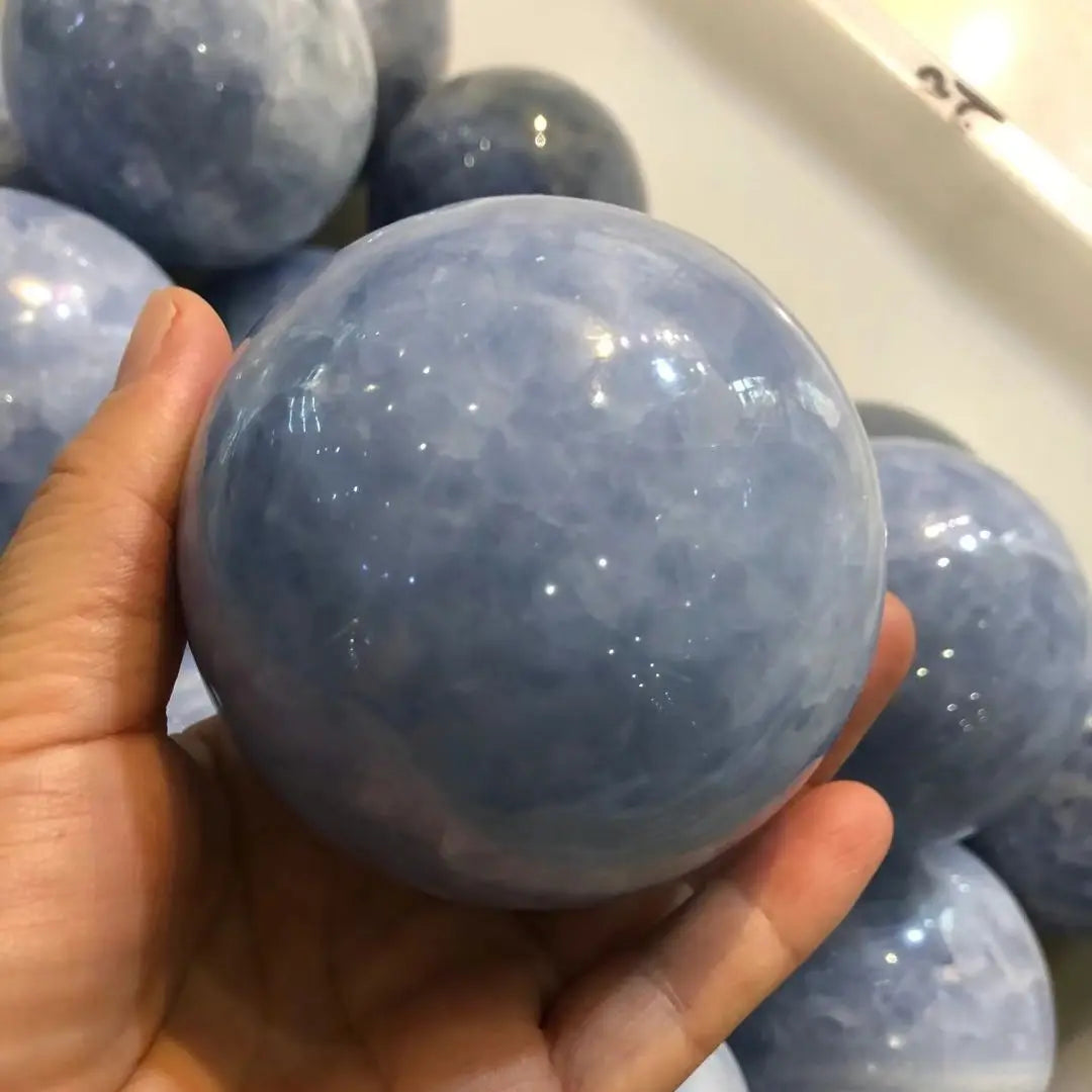 High-quality Blue Calcite Quartz Crystal ball