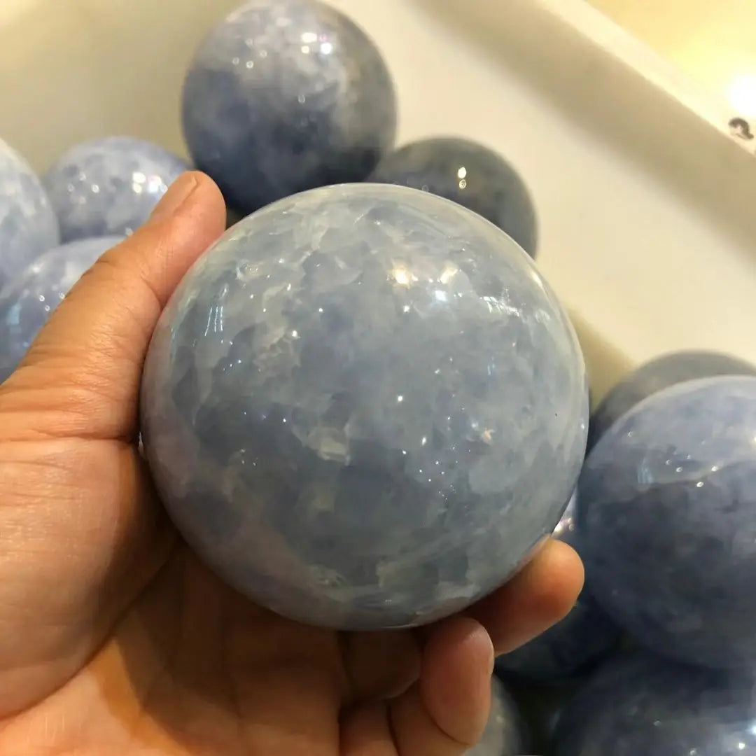 High-quality Blue Calcite Quartz Crystal ball