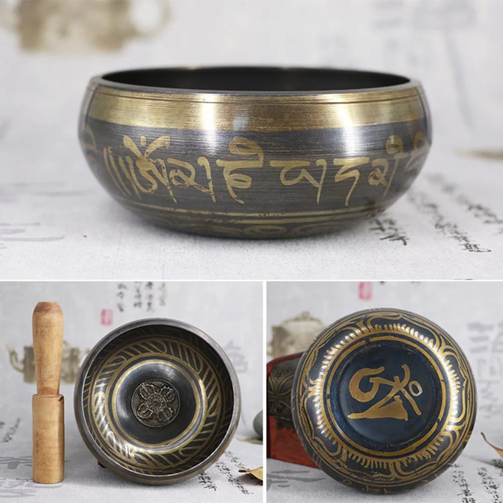 Tibetan Chime Singing Bowl for Yoga, Meditation, Healing