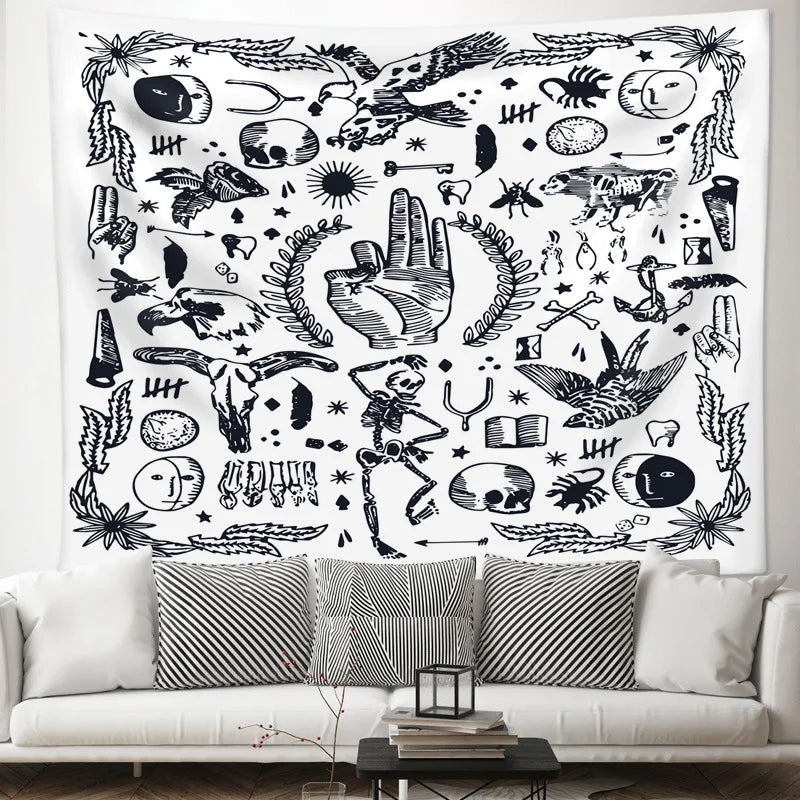 Tapestry Sun Moon Mandala etc. 100x75 cm
