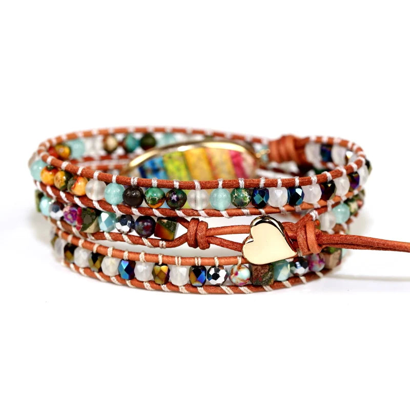 2023 new arrive wrap bracelet for women colorful charm braid leather bracelet for boho style lovers jewelry drop shipping