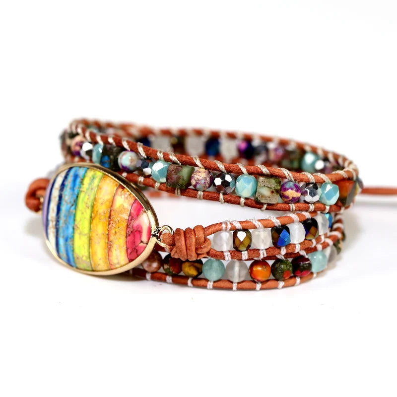 2023 new arrive wrap bracelet for women colorful charm braid leather bracelet for boho style lovers jewelry drop shipping