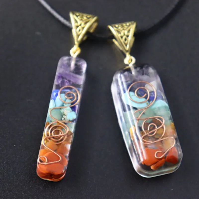 7 Chakra Healing Crystal Orgone Energy Pendant