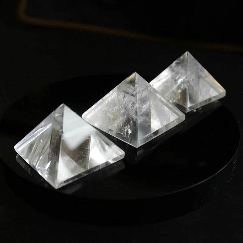 Raw Natural Clear Quartz Crystal Healing Pyramid