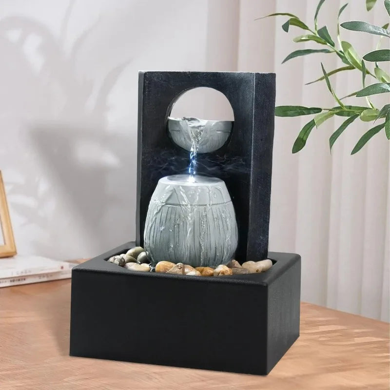 Buddha Tabletop Water Fountains 4-Tier