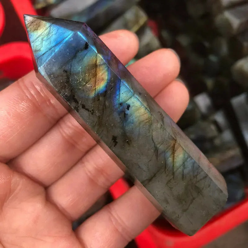 70-80 mm Natural Labradorite Quartz Crystal