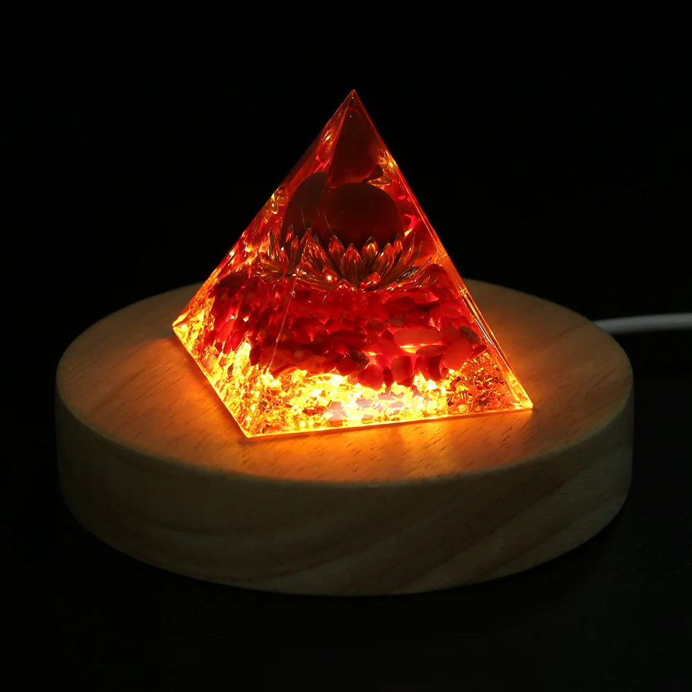 Healing Crystal Gemstone Orgone Pyramid