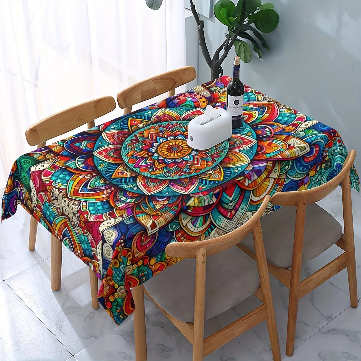 Mandala Pattern Printed Tablecloth