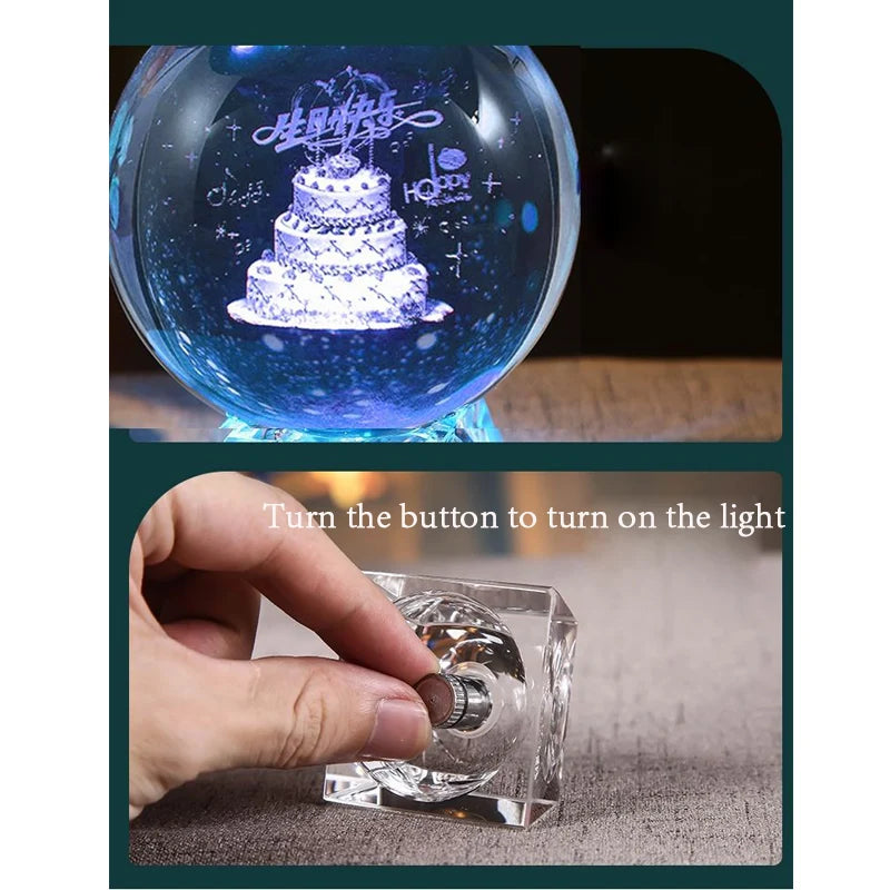 Crystal Ball Night Lights with USB