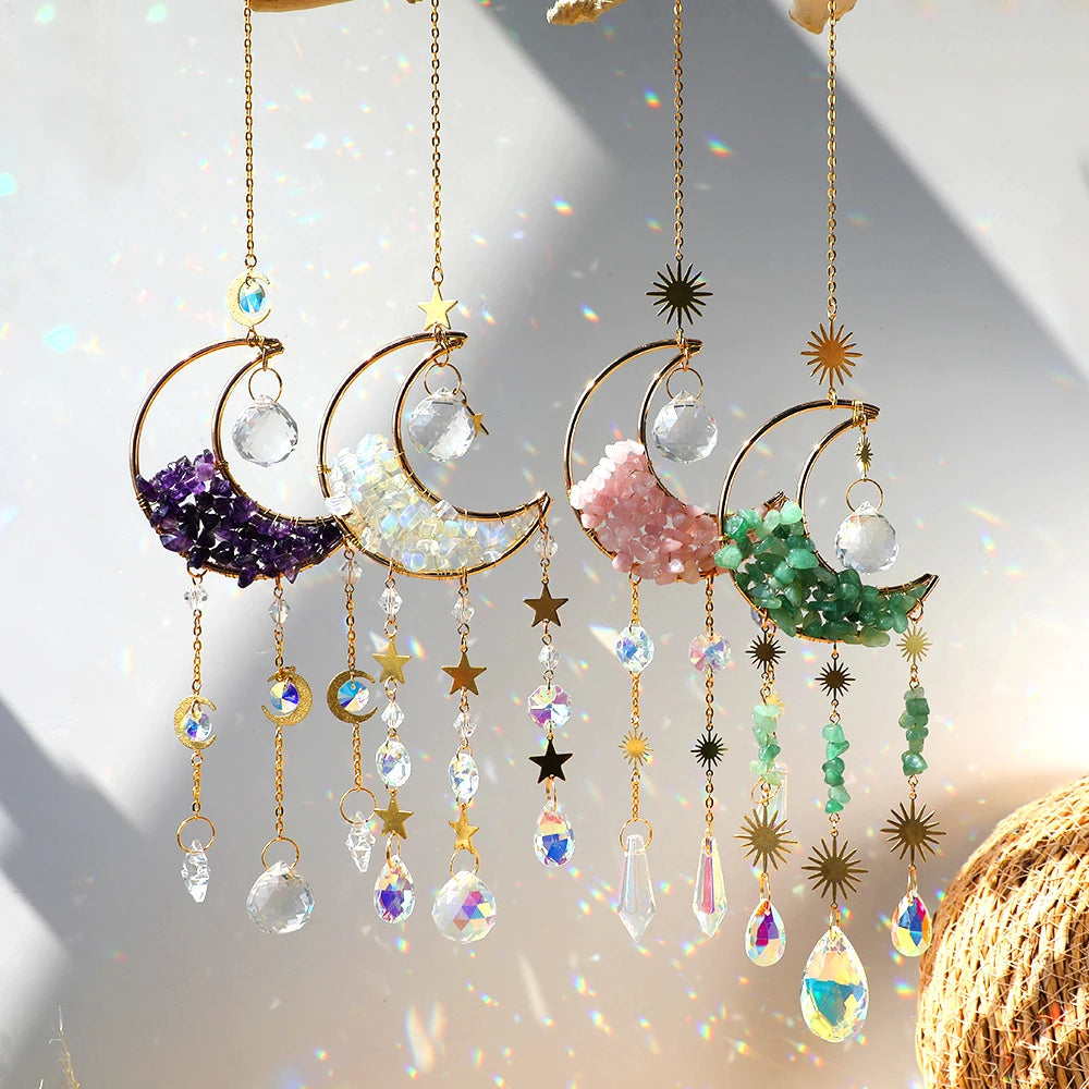 Crystal  Moon Suncatcher