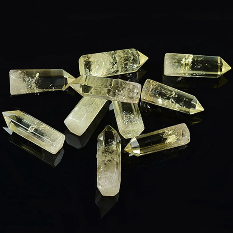 30-60mm Natural Yellow Citrine Quartz Crystal Point