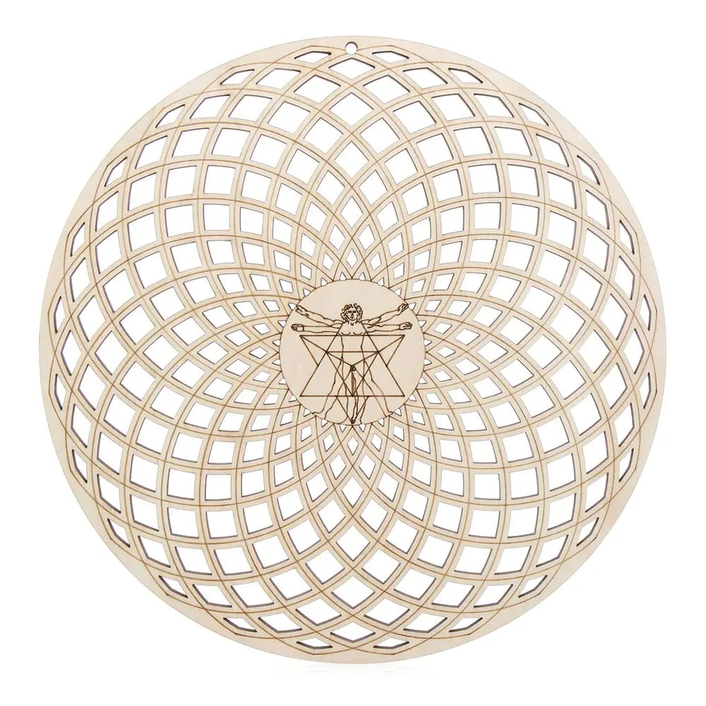 Wooden Wall Sign Flower of Life Shape Laser Cut Wood Wall Art Home Decor Handmade Coasters Craft Making Sacred Geometry Ornament