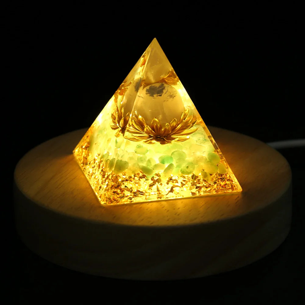 Healing Crystal Gemstone Orgone Pyramid