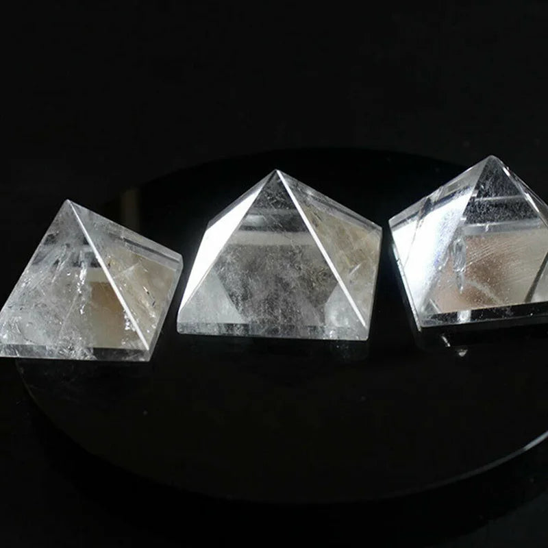 Raw Natural Clear Quartz Crystal Healing Pyramid