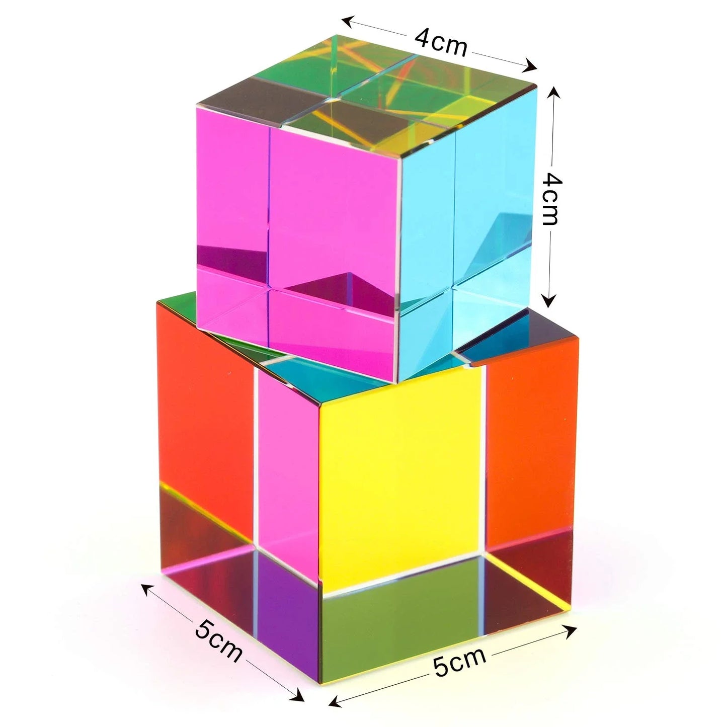 1pcs Magic Prism Cube 30 40 50 60 mm Hexahedral