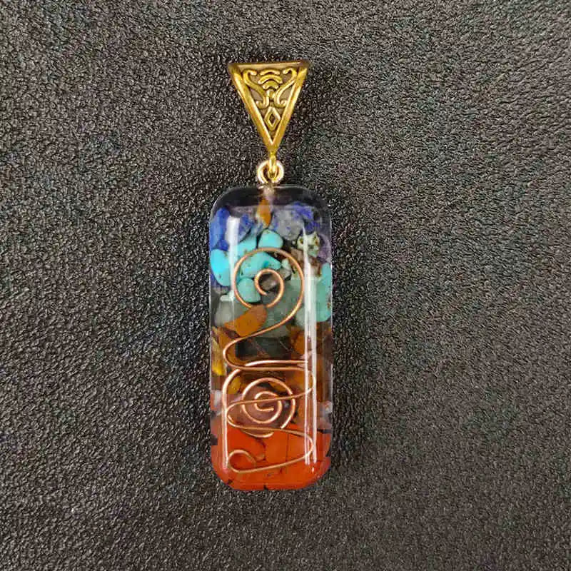 7 Chakra Healing Crystal Orgone Energy Pendant