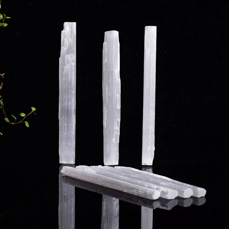 90-110mm Natural Monocrystal Selenite Crystal Point Wand