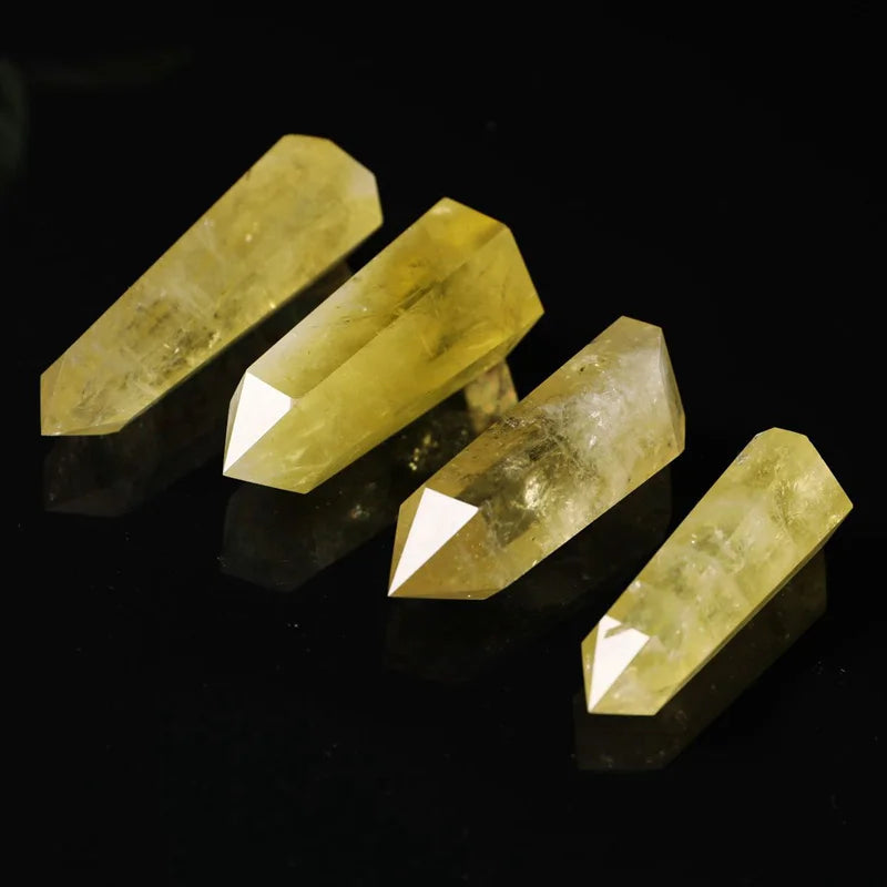 30-60mm Natural Yellow Citrine Quartz Crystal Point