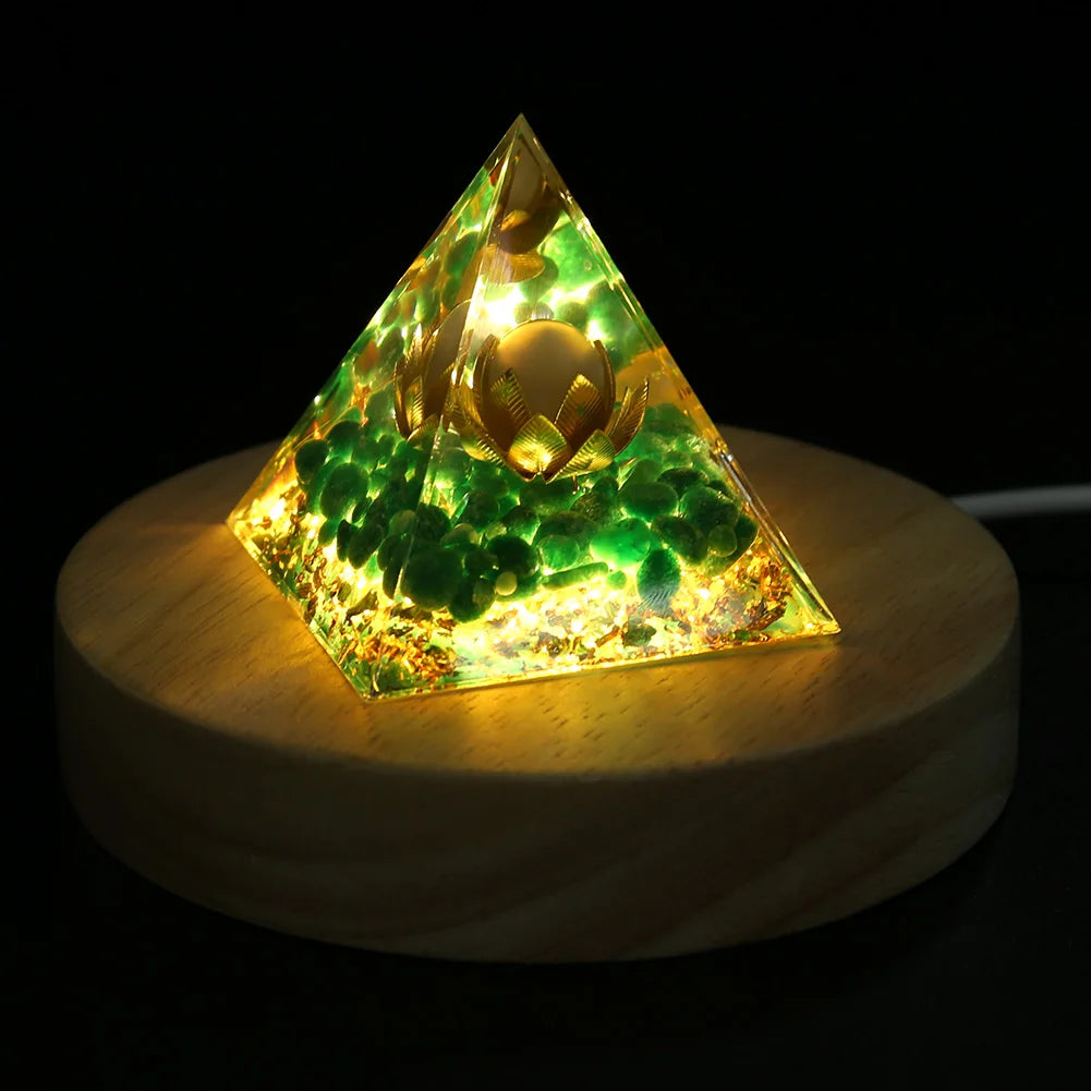 Healing Crystal Gemstone Orgone Pyramid