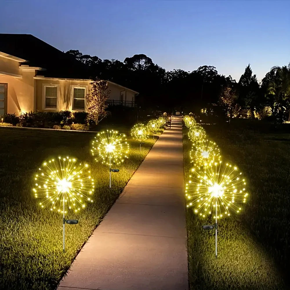 320/240LED  Solar Fireworks Lights Bright 4 in1 Pack