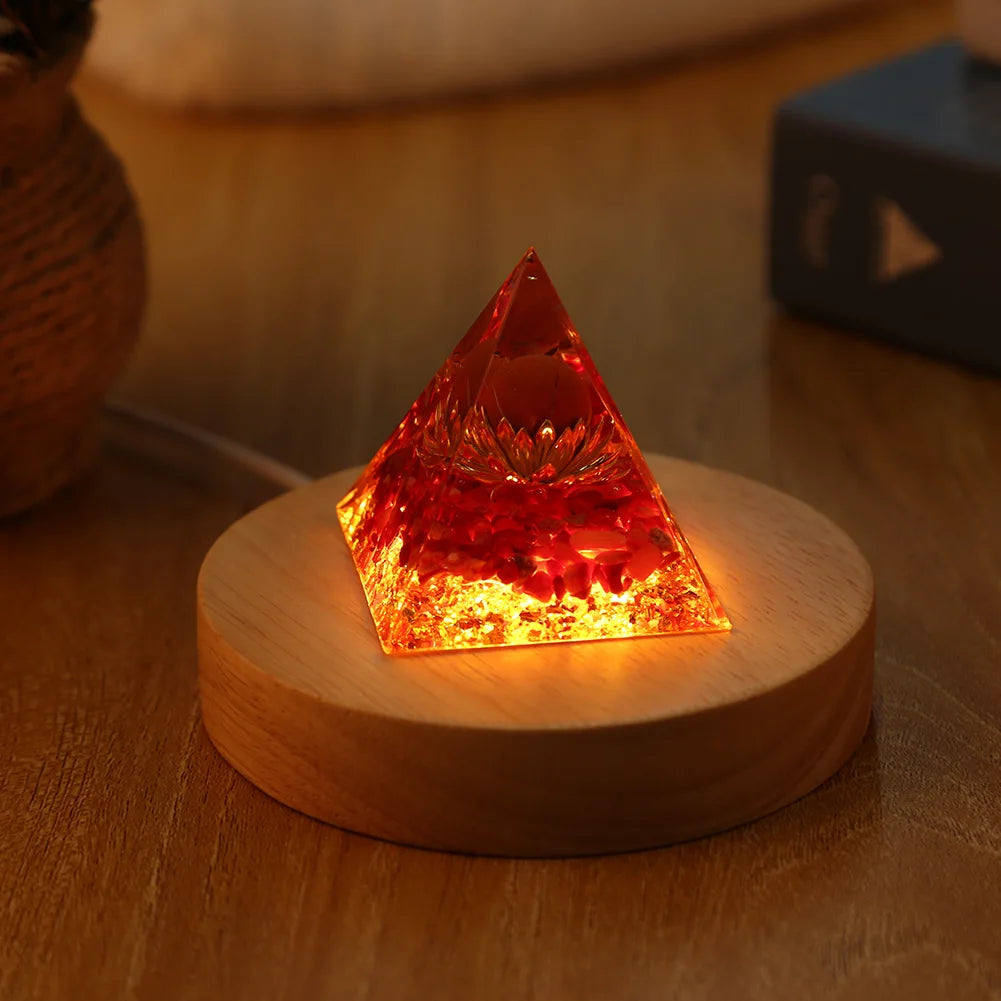 Healing Crystal Gemstone Orgone Pyramid