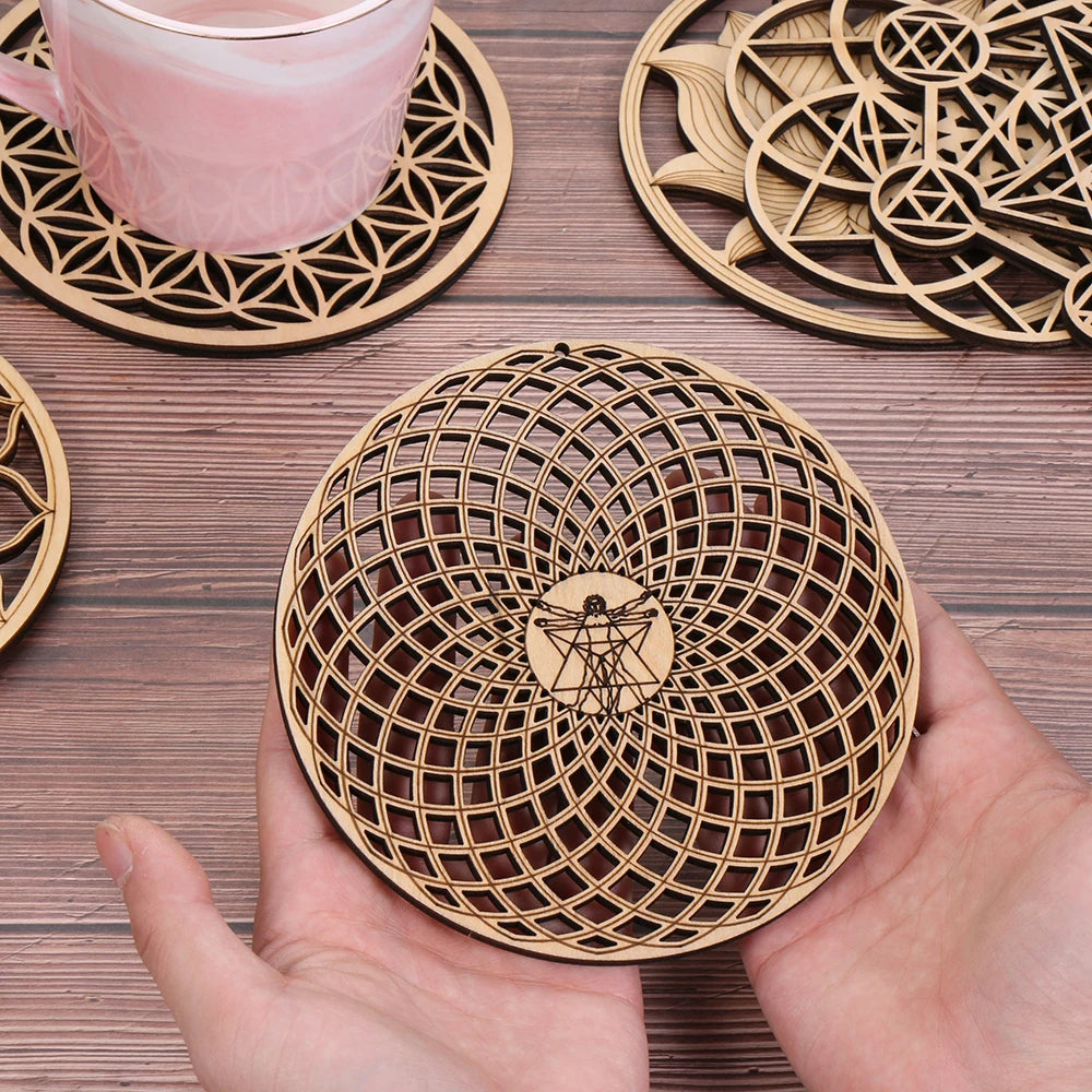 Wooden Flower of Life Laser Cut Wood Wall Art