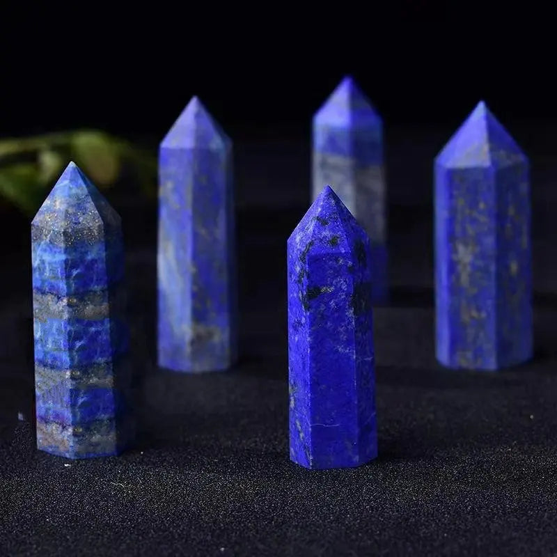 50-60mm Natural Lapis Lazuli Quartz Crystal Point