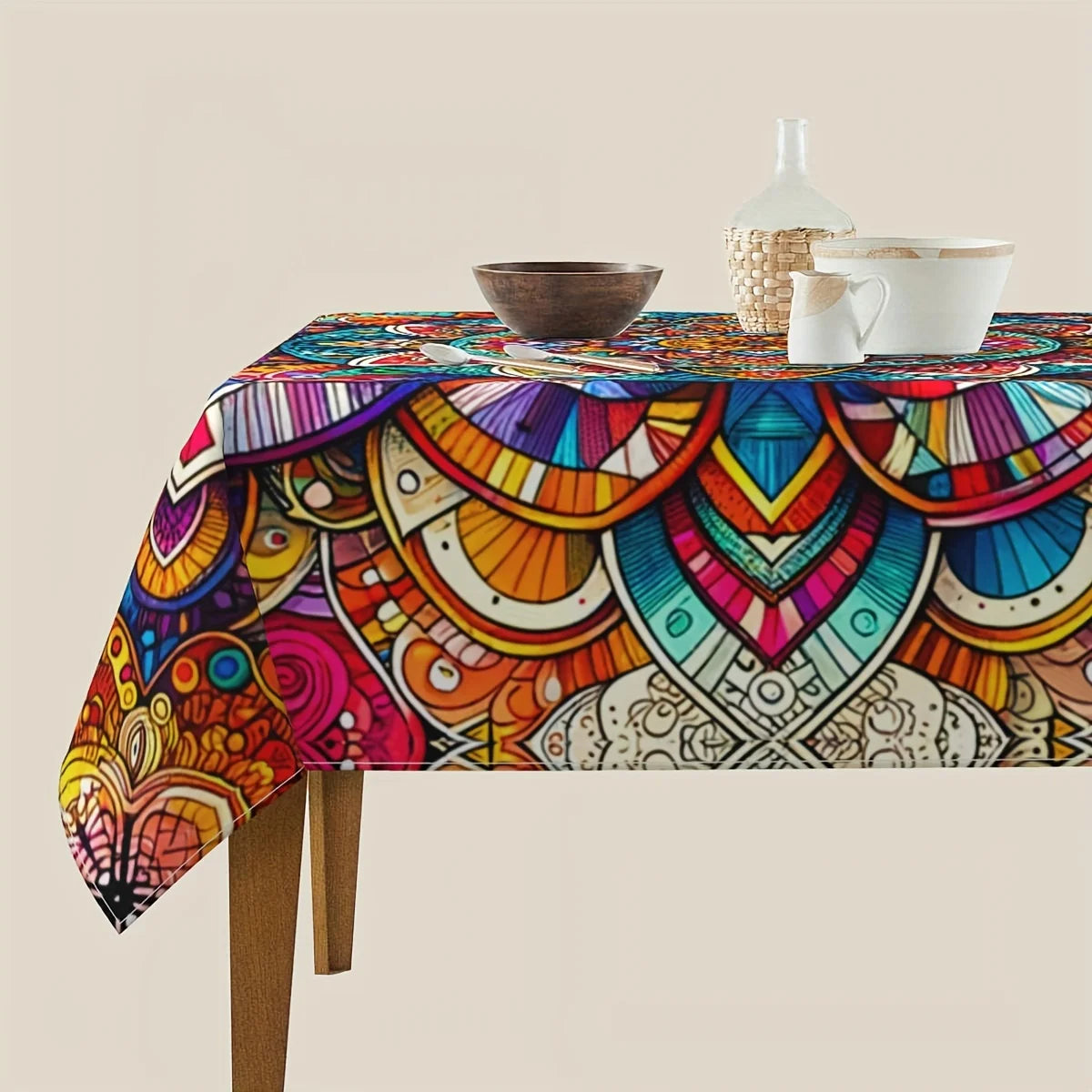 Mandala Pattern Printed Tablecloth