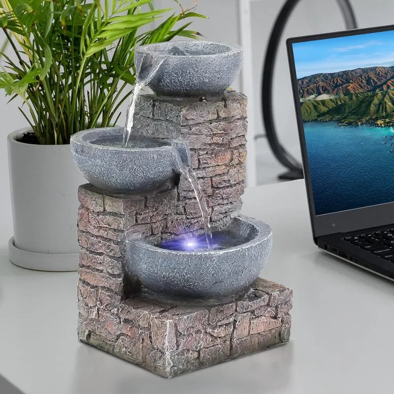 Buddha Tabletop Water Fountains 4-Tier