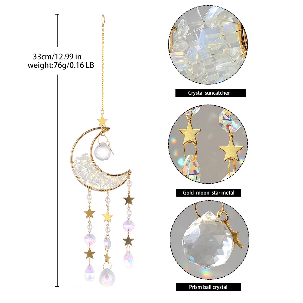 Crystal  Moon Suncatcher