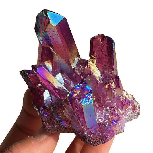 Natural Quartz Crystal Bismuth Cluster
