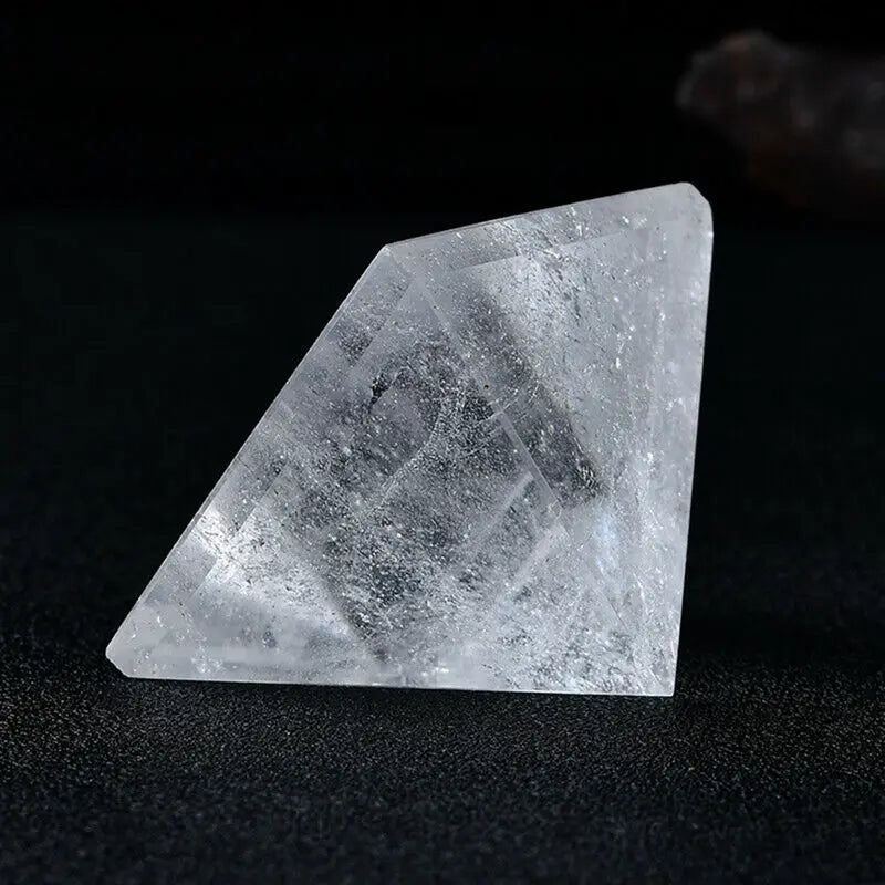 Raw Natural Clear Quartz Crystal Healing Pyramid