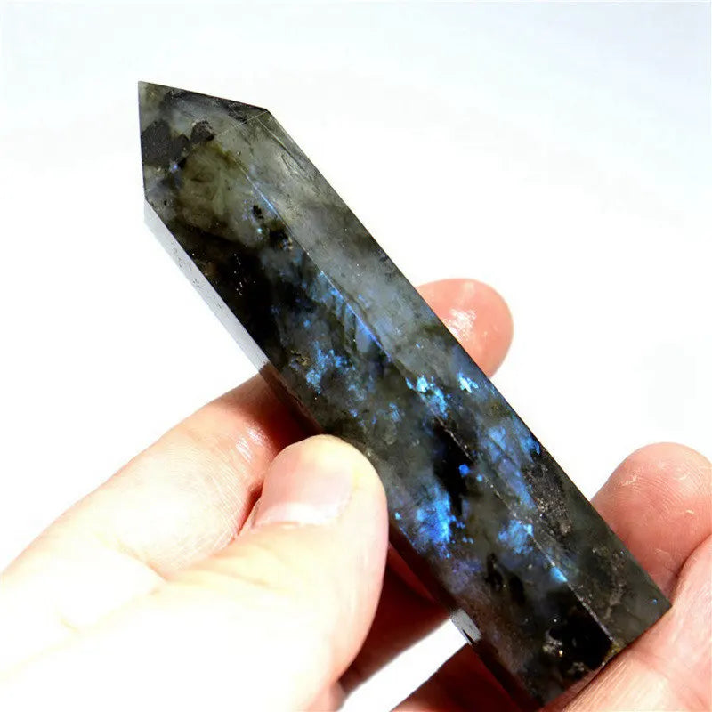 70-80 mm Natural Labradorite Quartz Crystal