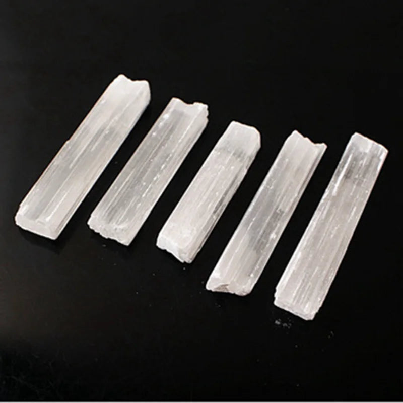 50-70mm Raw Natural Monocrystal Selenite Crystal Point Wand