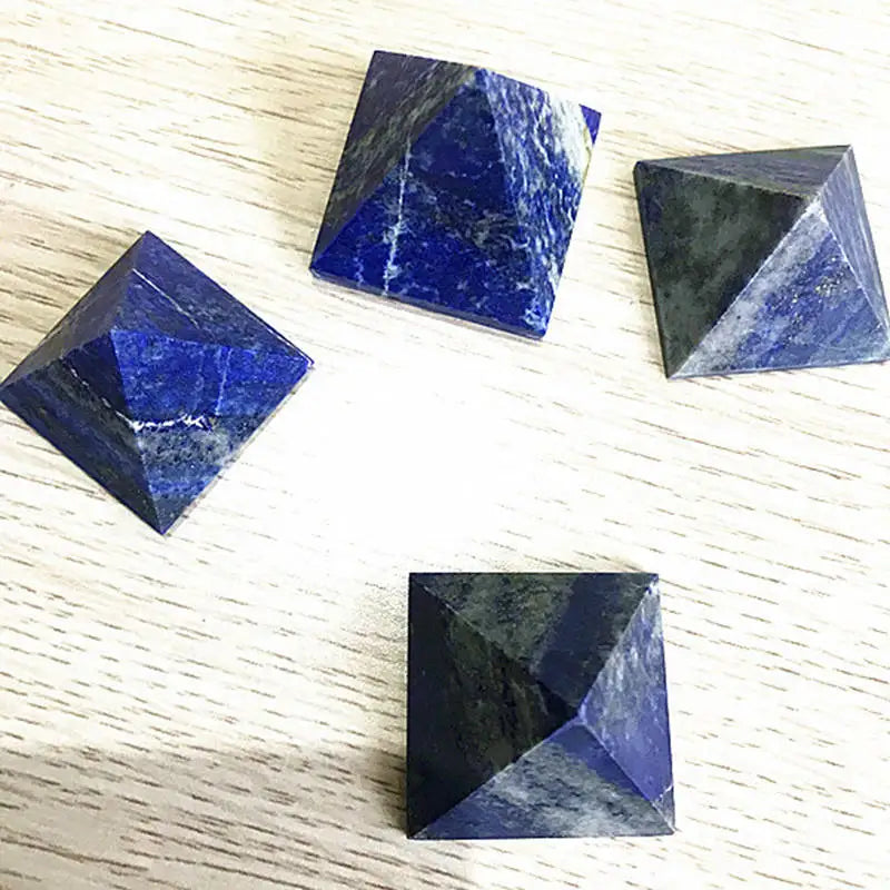 Natural Lapis Lazuli Quartz Crystal Pyramid