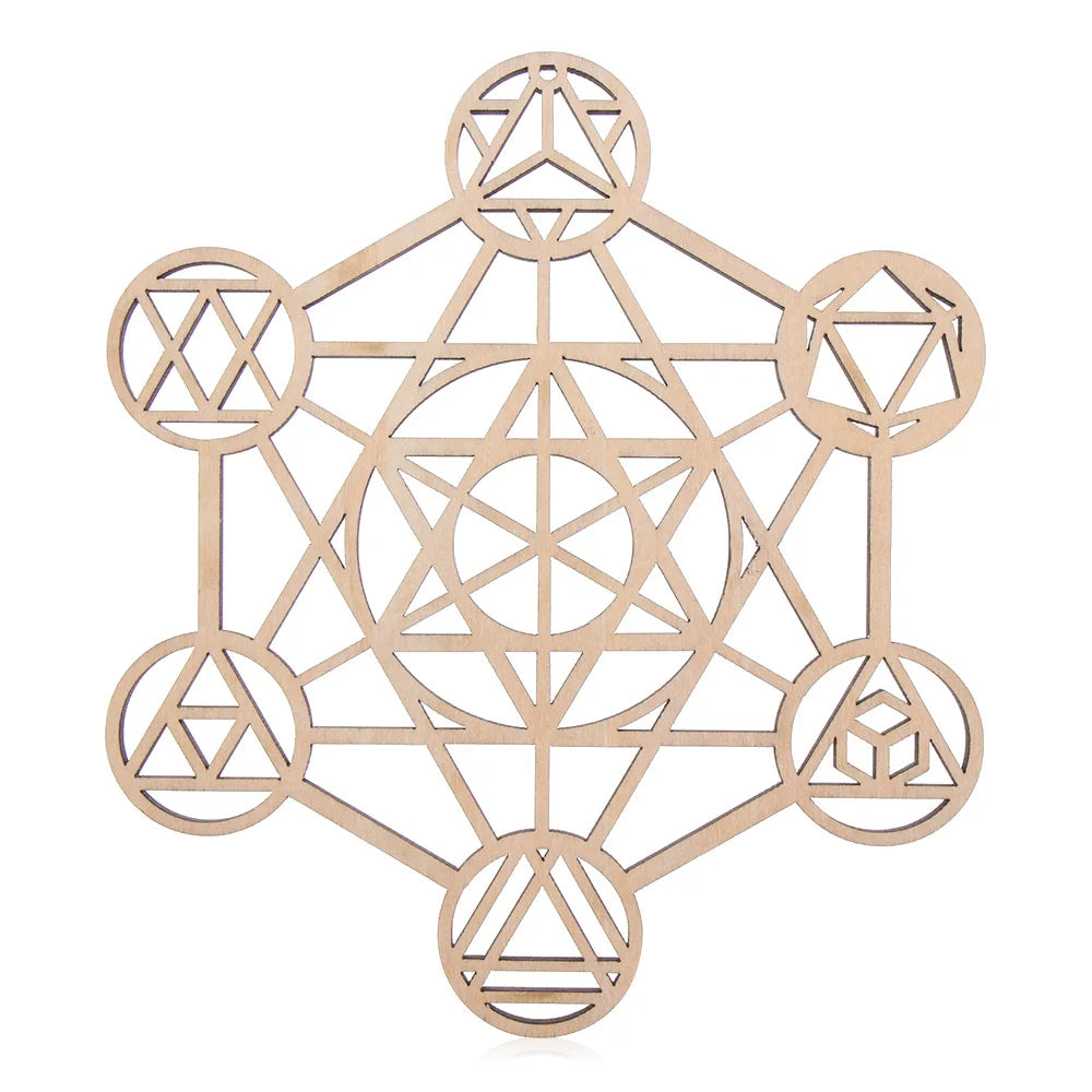 Wooden Wall Sign Flower of Life Shape Laser Cut Wood Wall Art Home Decor Handmade Coasters Craft Making Sacred Geometry Ornament