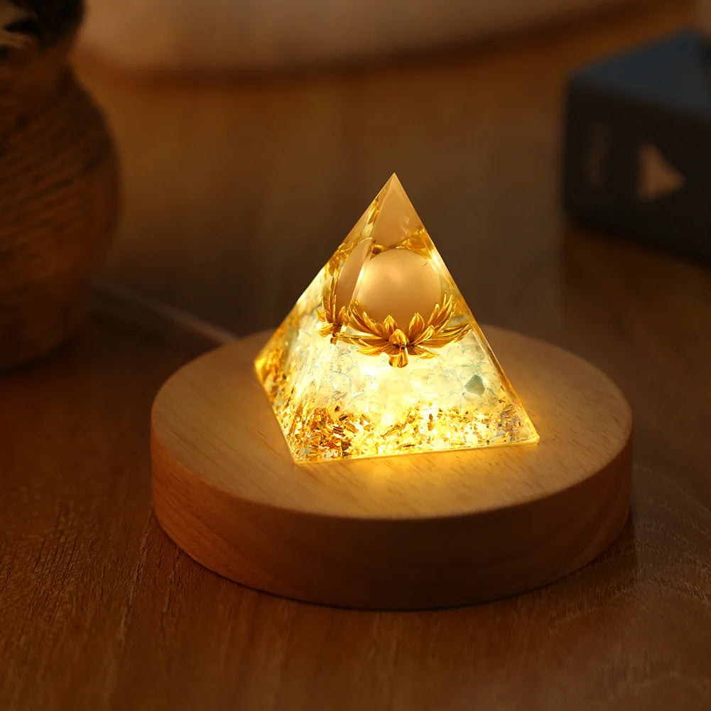 Healing Crystal Gemstone Orgone Pyramid