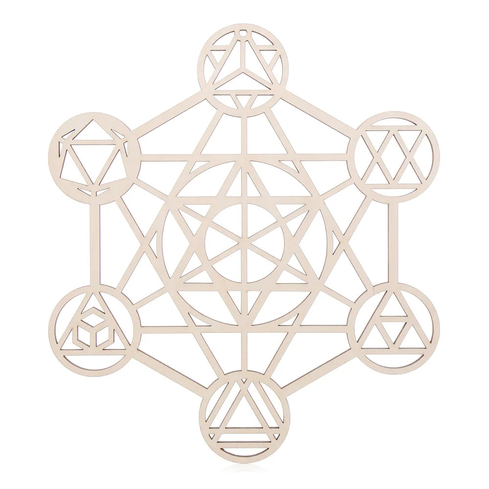 Wooden Wall Sign Flower of Life Shape Laser Cut Wood Wall Art Home Decor Handmade Coasters Craft Making Sacred Geometry Ornament