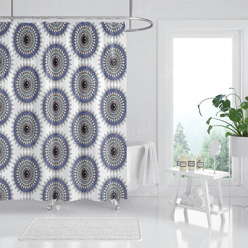 Mandala Waterproof fabric shower curtains