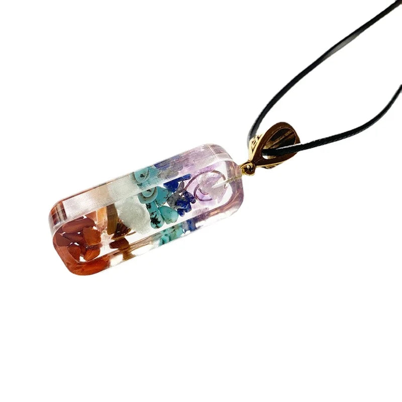 7 Chakra Healing Crystal Orgone Energy Pendant