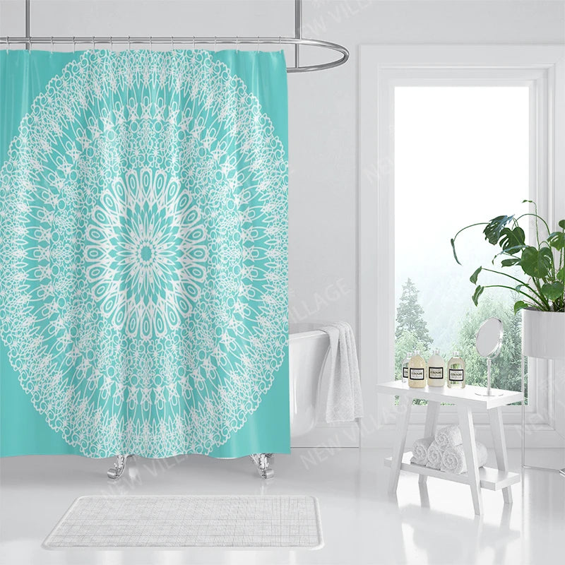 Mandala Waterproof fabric shower curtains