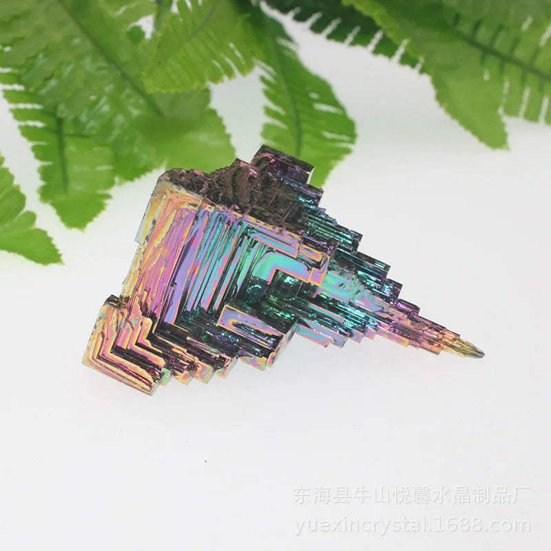 70g Natural Aura Rainbow Titanium Bismuth Quartz Crystal Cluster