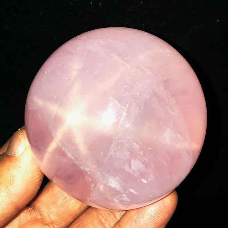 70mm Large Natural Pink Rose Quartz Crystal Sphere