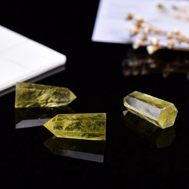 30-60mm Natural Yellow Citrine Quartz Crystal Point